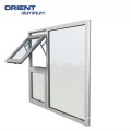 Aluminium tilt turn window with invisible hinge thermal break windows